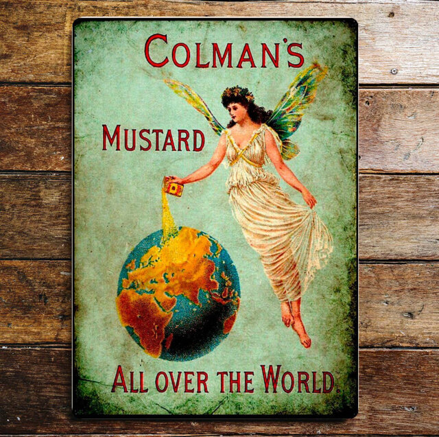 Colmans Mustard All over the World Metal Wall Décor