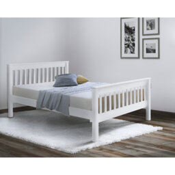 white Wooden Bed