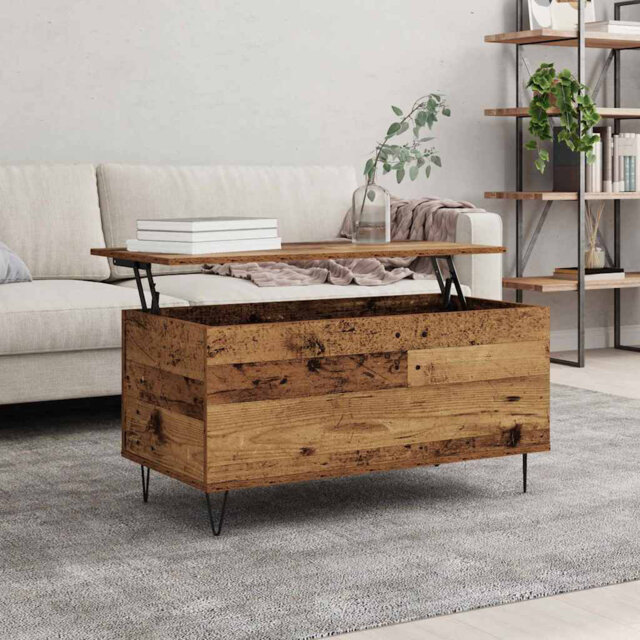 Coffee Table Old Wood 90 X 44.5 X 45 Cm Engineered Wood