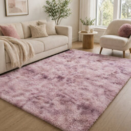 Aspire Homeware Lilac Shaggy Area Rug Soft Modern Indoor Carpet