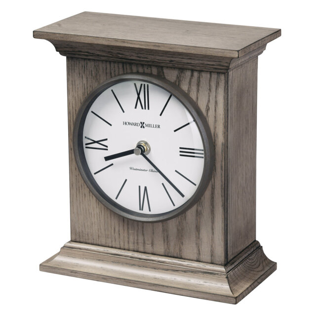 Wood Quartz Movement / Crystal Tabletop Clock Grey