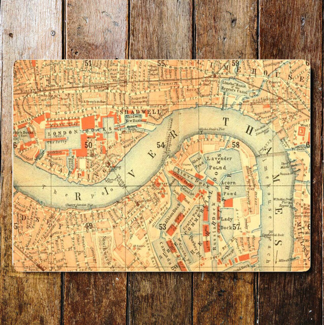 Handmade Map Wall Decor on Metal