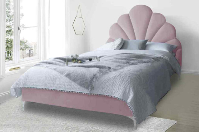 Hendo Bed Single Plush Velvet Black
