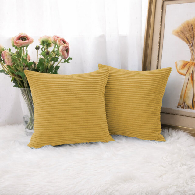 Patterned Velvet Scatter Cushion Covers, Set of 2 – Soft Plush Decorative Pillow Covers for Sofa, Bed & Living Room