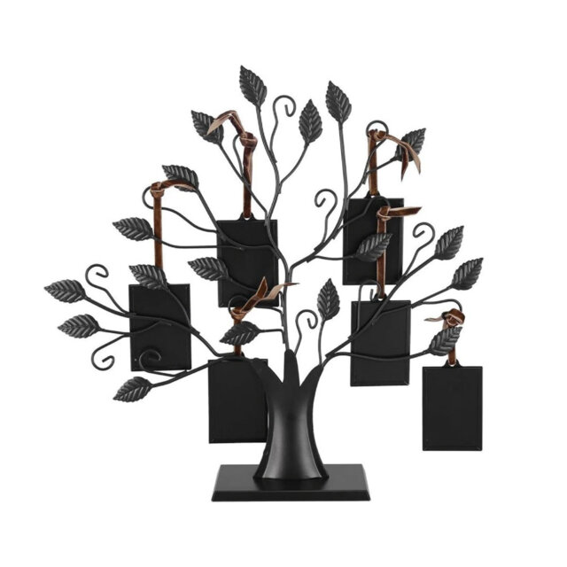 Family Tree Photo Frame Multi Picture Frame With 6 Detachable Hanging Frames Black