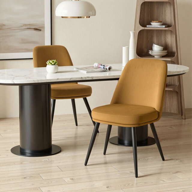 49Cm H Modern Velvet Upholstered Dining Chair for Kitchen/Dining Room