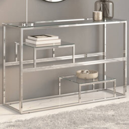 Calisto 110cm Glass Top Console Table
