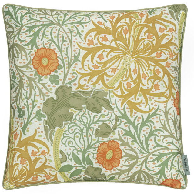 Seaweed Indoor / Outdoor Floral Square Cushion