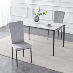 Aazad 119.38cm H Fabric Upholstered Metal Side Chair