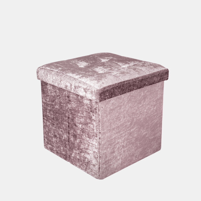 38 CRUSHED VELVET STORAGE BOX