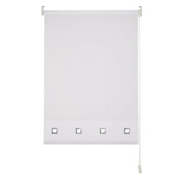 Semi Sheer Daylight Roller Blind with Chrome Eyelet Detail
