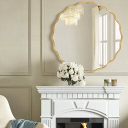 Nordic Round Bathroom Framed Mirror Wall Hanging