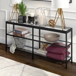 Alexis 162.6cm Glass Top Console Table