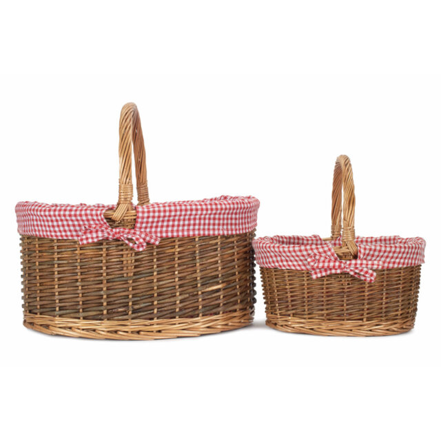 August Grove 2 Piece Wicker Shopper Basket Set
