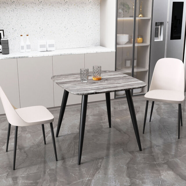 Aspen 3-Piece Casual Dining Set - Square Dining Table & 3 Duo Plastic Chairs