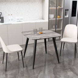 Aspen 3-Piece Casual Dining Set - Square Dining Table & 3 Duo Plastic Chairs