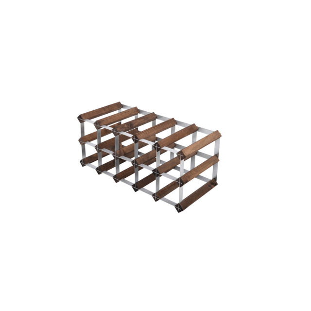 Wine rack for 15 bottles. Made of Swedish pine wood and produced in Sweden. The rack is delivered flat-packed.