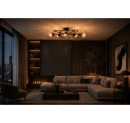 Glass Semi Flush Mount