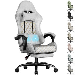 Metro Lane Adjustable Reclining Ergonomic Swiveling PC & Racing Game Chair with Footrest