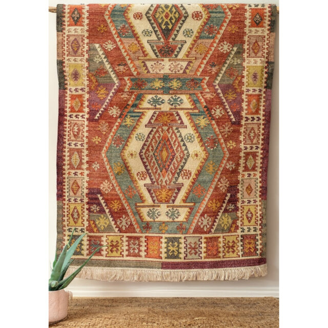 Hartsburg Geometric Hand Woven Indoor / Outdoor Area Rug