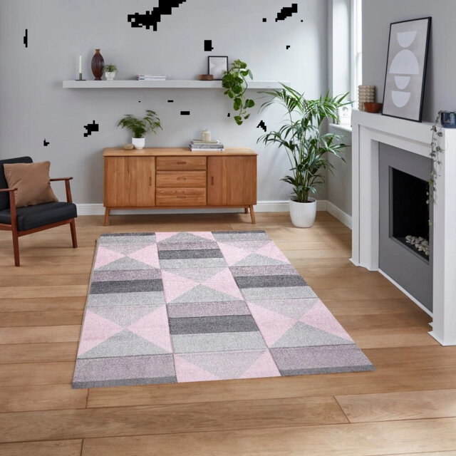 Modern Area Rug Geometric Style BLOCK Rugs For Living Room Bedroom Rug Soft Non Shedding Area Rug