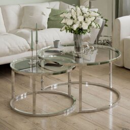 Alkaios 2 Piece Glass Coffee Table