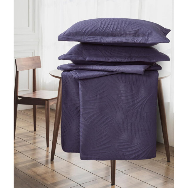 Microfiber Solid Colour Bedspread with Pillow Shams