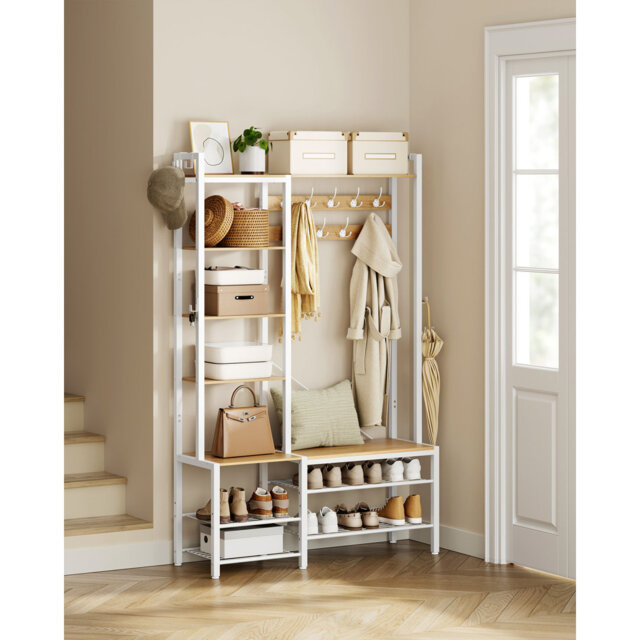 Andrian Hall Tree 120cm Wide with Bench and Shoe Storage