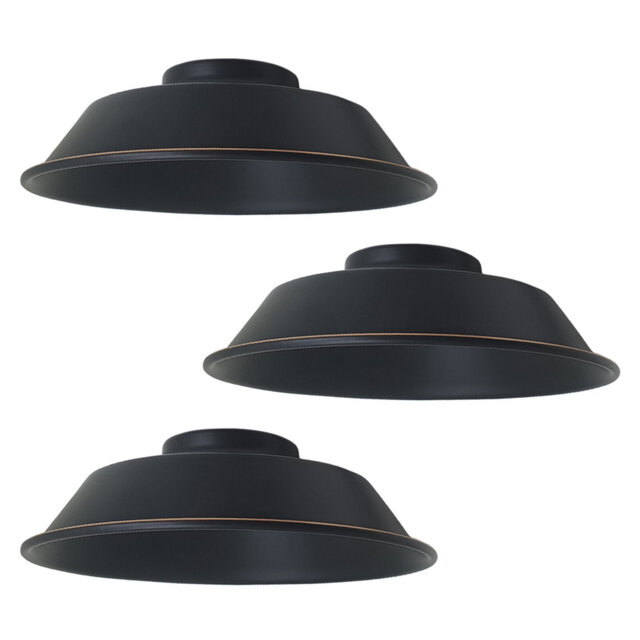 3 Pack Retro Vintage Metal Rose Gold Easy Fit E27/B22 Base Industrial Pendant Metal 22Cm Lamp Light Shades Reducer Plate Ceiling Hanging Lamps For Bed