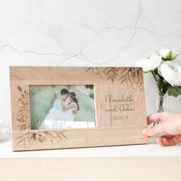 Beige Wood Picture Frame