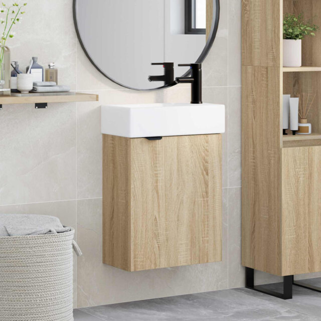 Single Bathroom Vanity with Ceramic Basin