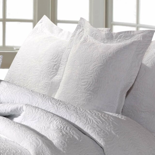 Karnes Cotton Blend Floral Sham with Pillow Shams Included