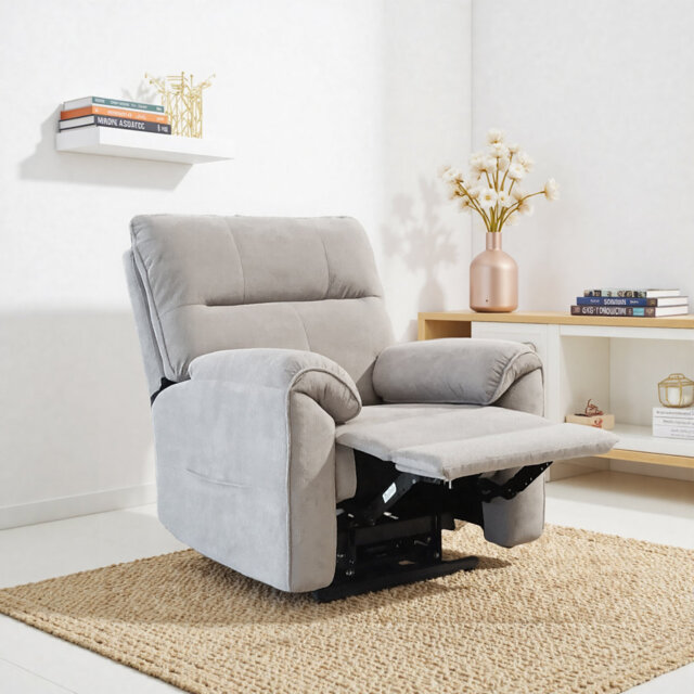 Electric Rise & Recline Chair with Cotton Linen Upholstery, Ideal for Everyday Lounging