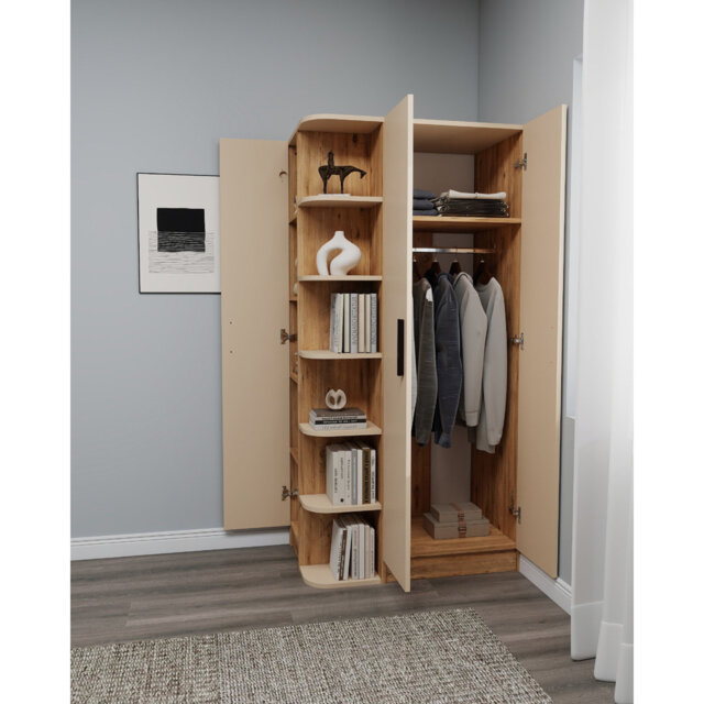 Edinboro 3 Door Manufactured Wood Wardrobe