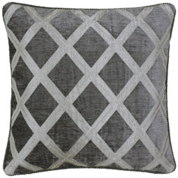 Geometric Graphite Square Cushion