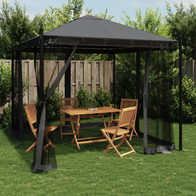 Charlanda 3 x 3m Powder Coated Steel Gazebo