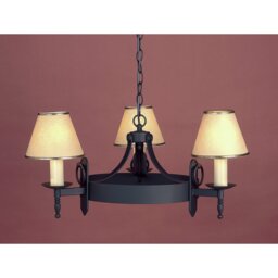 Grandfield 3 - Light Waggon Wheel Chandelier