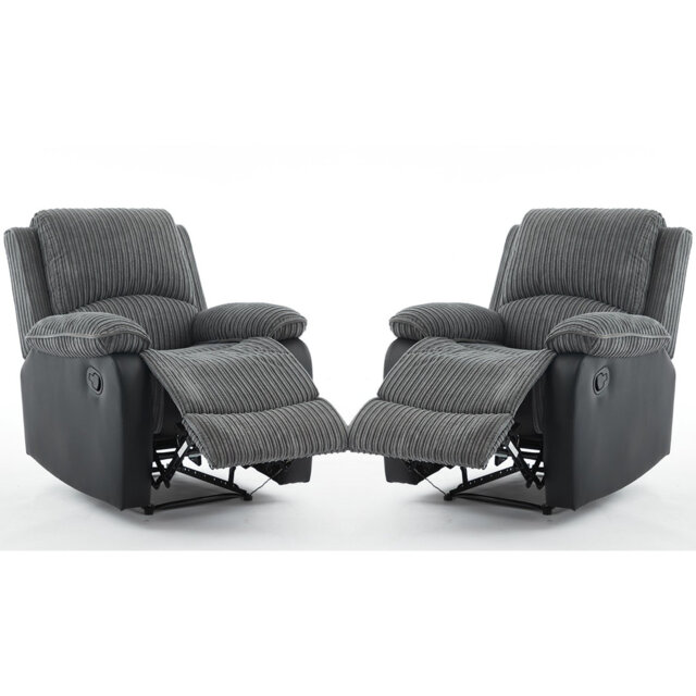 Reclining Sofa Sectional Recliner Plush Corduroy Couches Set Sofa