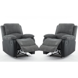 Reclining Sofa Sectional Recliner Plush Corduroy Couches Set Sofa