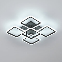 Acrylic Modern Square-Shaped 5-Light LED Semi Flush Mount Light