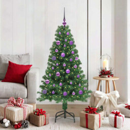 vidaXL Artificial Christmas Tree with 150 LEDs with Stand Green