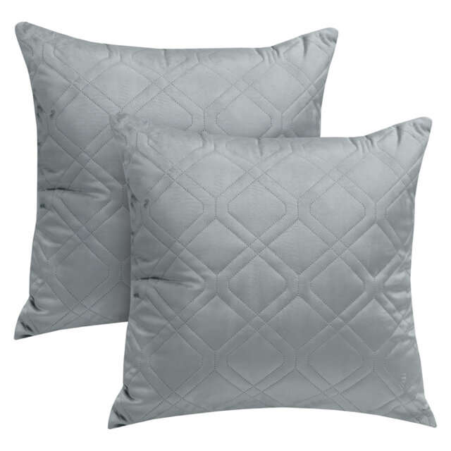 Aspire Homeware Diamond-Pattern Square Velvet Cushion Cover