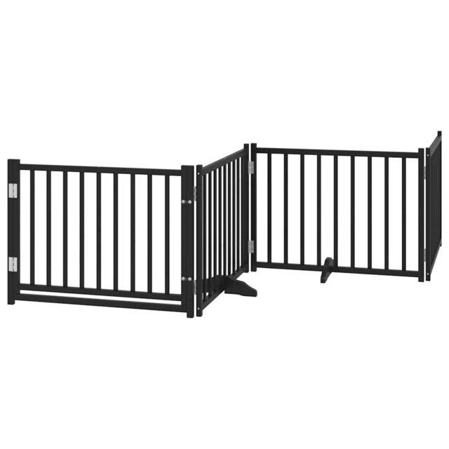 Archie & Oscar Dog Gate With Door Foldable 8 Panels 640 Cm Poplar Wood
