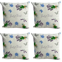 Sausalito Floral Cream Square Cushion Cover