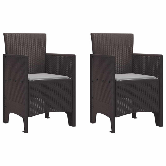 Garden Chair With Cushion Polypropylene Modern Outdoor Seating Patio