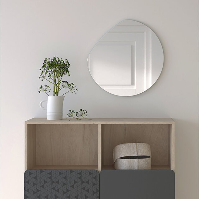 Round Framed Wall Mounted Accent Mirror