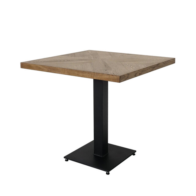 Acamas Oak Metal Base Dining Table