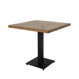 Acamas Oak Metal Base Dining Table