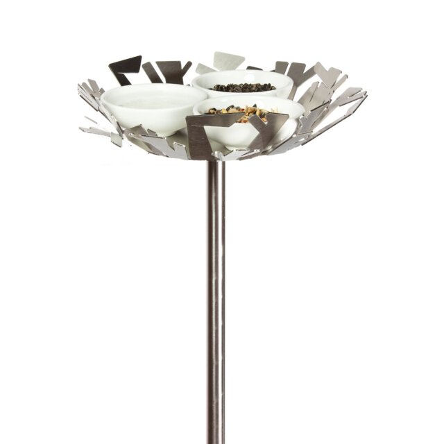 Erna Metal Pole Decorative Bird Feeder