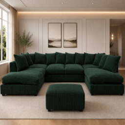 5 Seater Corduroy Corner Sofa